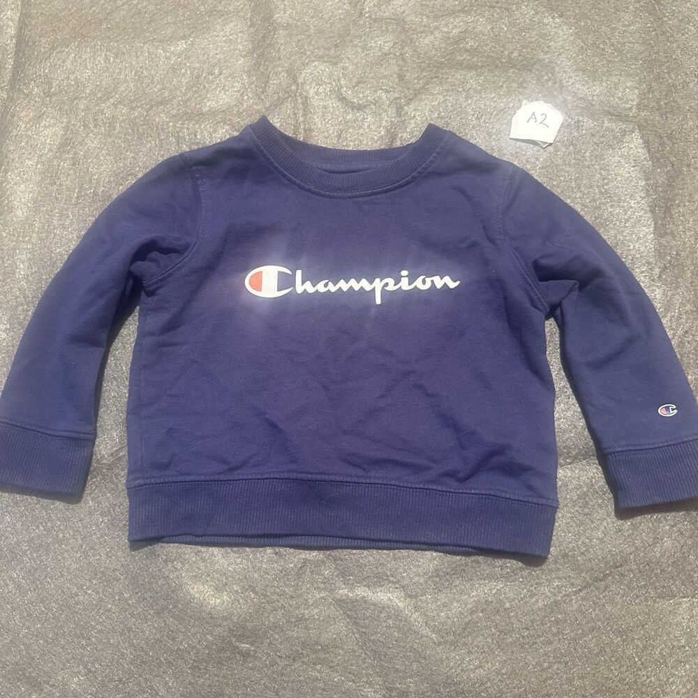 Champion Toddler Sweater 12-18 Months Dark Blue Pullover Activewear Top
